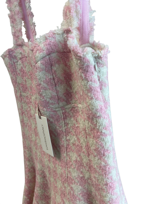 Love Shack Fancy Size 4 Cream & pink Polyester Blend Tweed Sweetheart Dress Cream & pink / 4