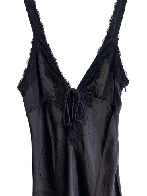 Princess Polly Size 4 Black Polyester V Neck Sleeveless Side Zip Dress Black / 4