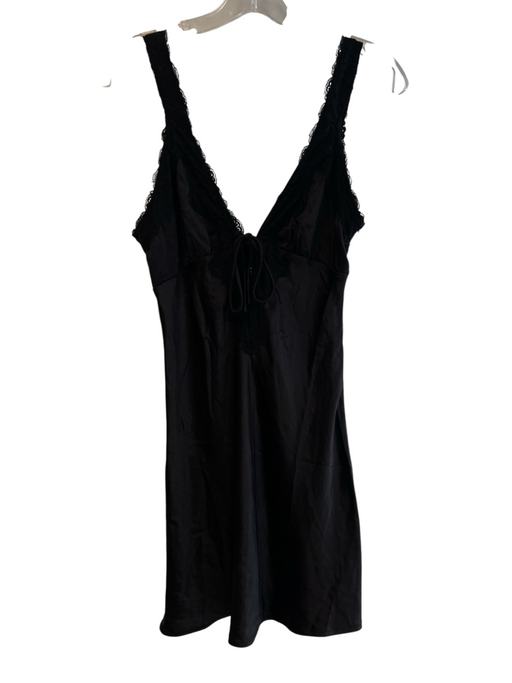 Princess Polly Size 4 Black Polyester V Neck Sleeveless Side Zip Dress Black / 4