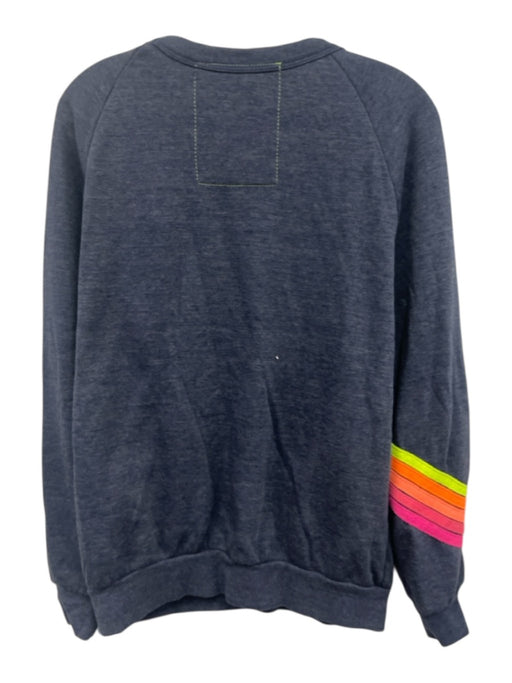 Aviator Nation Size S Dark Blue Cotton Blend Long Sleeve Thunderbolt Sweater Dark Blue / S