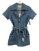 Show Me Your Mumu Size M Med Wash Cotton Denim Short Sleeve Braided detail Dress Med Wash / M