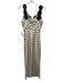 ASTR Size S Cream & Black Polyester Spaghetti Strap Polka Dot Lace Trim Dress Cream & Black / S