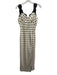 ASTR Size S Cream & Black Polyester Spaghetti Strap Polka Dot Lace Trim Dress Cream & Black / S