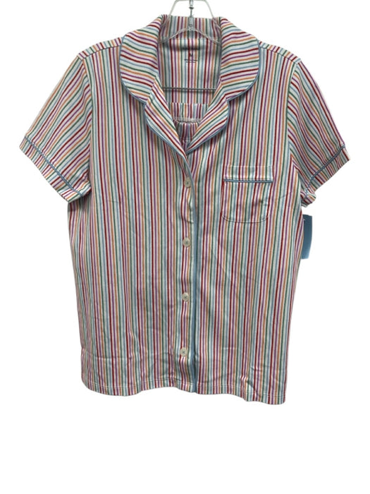Roller Rabbit Size M White, Red & Multi Cotton Short Sleeve Striped Short Set White, Red & Multi / M