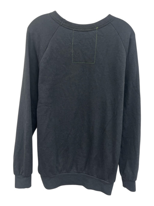 Aviator Nation Size L Charcoal Black Polyester & Cotton Long Sleeve Logo Sweater Charcoal Black / L