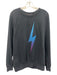 Aviator Nation Size L Charcoal Black Polyester & Cotton Long Sleeve Logo Sweater Charcoal Black / L