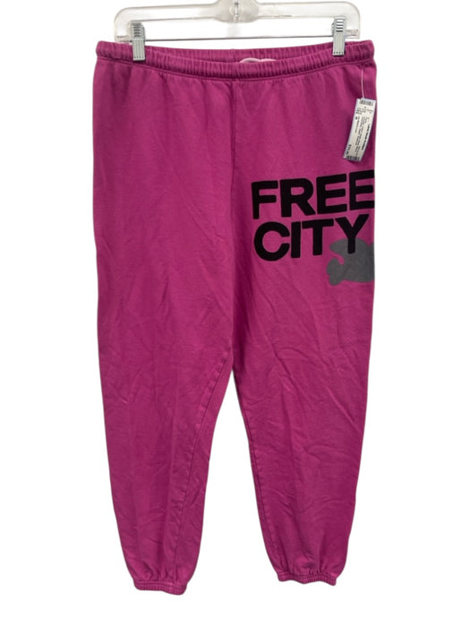 Life Nature Love Size M Hot pink Cotton Elastic Waist Words Drawstring Pants Hot pink / M