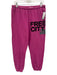 Life Nature Love Size M Hot pink Cotton Elastic Waist Words Drawstring Pants Hot pink / M