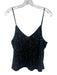 Ramy Brook Size 4 Black Polyester Spaghetti Strap All Over Sequins Side Zip Top Black / 4