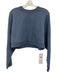 Alo Size S/P Slate Blue Modal Blend Long Sleeve Crop Sweatshirt Sweater Slate Blue / S/P
