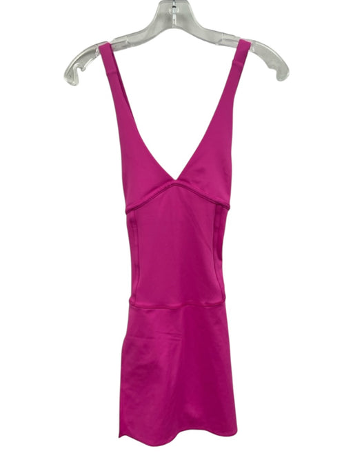 Free People Size M Hot pink Nylon Criss Cross Straps Paneled Shorts Dress Hot pink / M