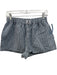 Parke Size M Blue & White Linen Elastic Waist Checked Button Detail Boxer Shorts Blue & White / M