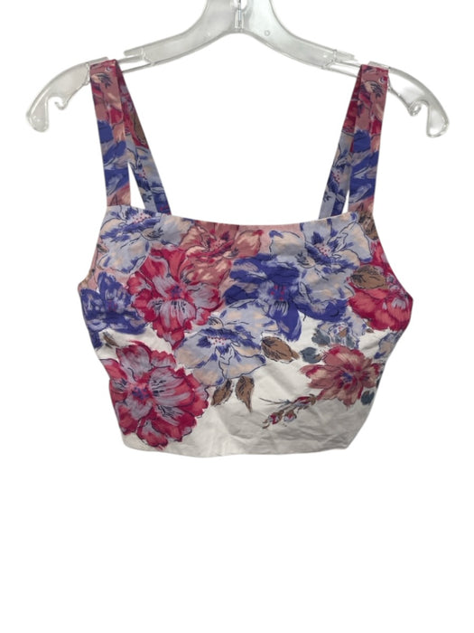Cleobella Size S Purple, Pink & Mutli Organic Cotton Sleeveless Floral Crop Top Purple, Pink & Mutli / S