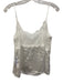 L'agence Size S White Silk Lace Top Spaghetti Strap V Neck camisole Top White / S
