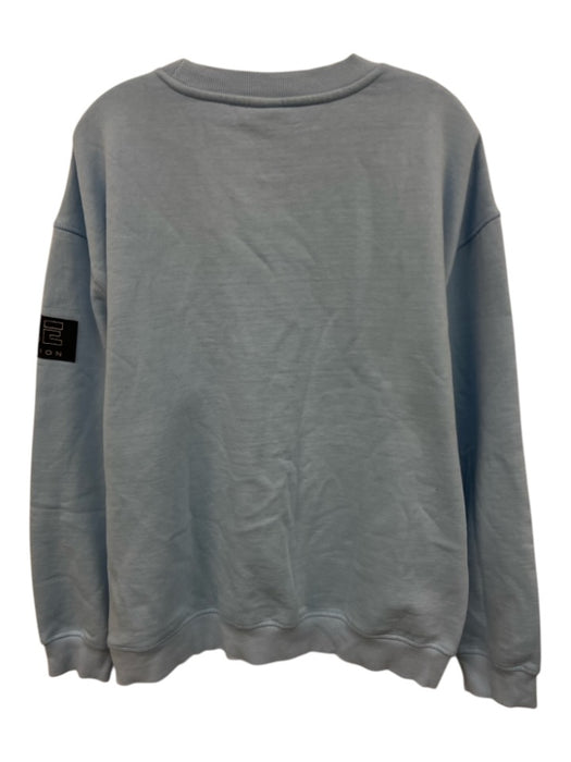 P.E Nation Size M Light Blue Cotton Blend Embroidered Logo Ribbed Hem Sweater Light Blue / M