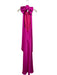 Misha Size S Pink Polyester Backless Button Neck Maxi Satin Dress Pink / S