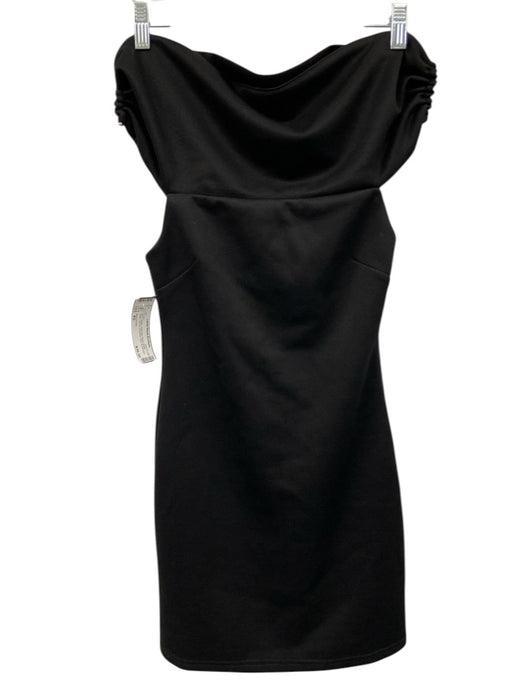 Superdown Size XS Black Polyester Blend Metal Detail Off the Shoulder Mini Dress Black / XS