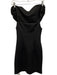 Superdown Size XS Black Polyester Blend Metal Detail Off the Shoulder Mini Dress Black / XS