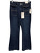 Zara Size 4 Dark Wash Cotton Blend Front Pocket Bootcut Jeans Dark Wash / 4