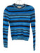 Ramy Brook Size XS Blue Viscose & Polyester Knit Long Sleeve Sheer Top Blue / XS