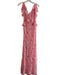 Love Shack Fancy Size 4 Pink Rayon Tie at Shoulders Floral Tiered Dress Pink / 4