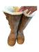 Ugg Shoe Size 8 Brown & Cream Suede Shearling Lined Buttons Below the Knee Boots Brown & Cream / 8