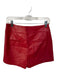 Dolce Cabo Size M Red Vegan Leather High Waist Front Pockets Shorts Red / M