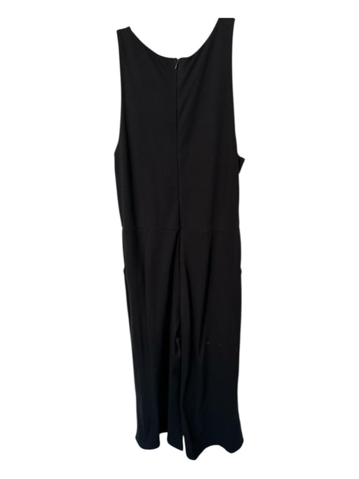 Evereve Size M Black Sleeveless Back Zip Wide Leg Jumper Black / M