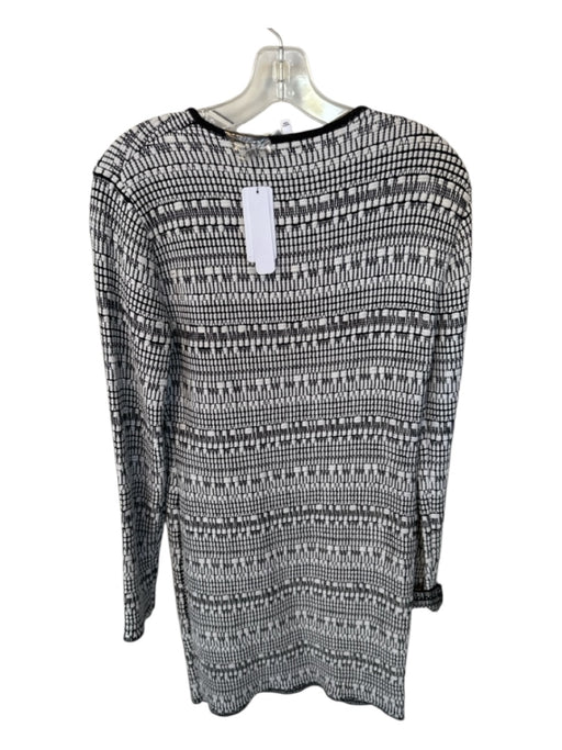 Helmut Lang Size M White & Black Polyamid Long Sleeve Woven Dress White & Black / M