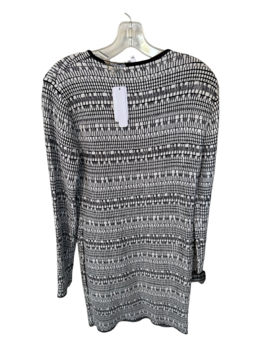 Helmut Lang Size M White & Black Polyamid Long Sleeve Woven Dress White & Black / M