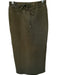 Size S Olive Green Cotton Blend Drawstring Sweatshirt Midi Skirt Olive Green / S
