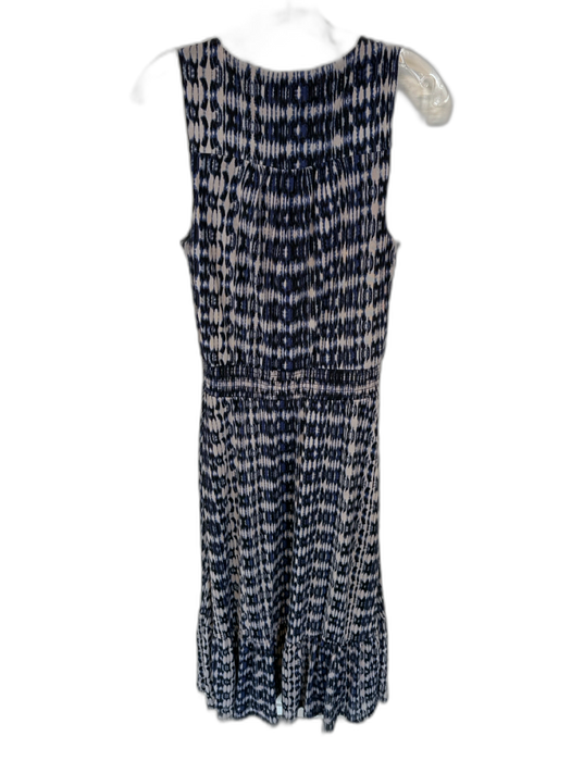 Evereve Size S Navy & Tan Polyester Blend Sleeveless Abstract Maxi Dress Navy & Tan / S