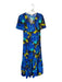 Christopher John Rogers x Target Size 8 Blue & Mustard Print Cotton V Neck Dress Blue & Mustard Print / 8