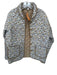 Mable Size S Baby blue & taupe Quilted Floral Tortoise Buttons Jacket Baby blue & taupe / S