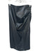 Commense Size L Black Vegan Leather Back Zip Gathered Side Maxi Skirt Black / L