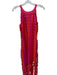 Just Me Size L Pink & Red Polyester Blend Embroidered Design Circles Midi Dress Pink & Red / L