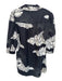 Dress to Size S/P Black & White Cotton Collar Half Balloon Sleeve Button Dress Black & White / S/P