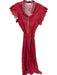 Sheridan French Size M Orange & Pink Cotton Metallic Detail Abstract Maxi Dress Orange & Pink / M