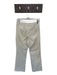 MNG Size 6 Cream Cotton Blend Denim Pockets Raw Hem Straight Jeans Cream / 6