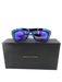 Bottega Veneta Blue Acetate Mirror Cat Eye Sunglasses Blue