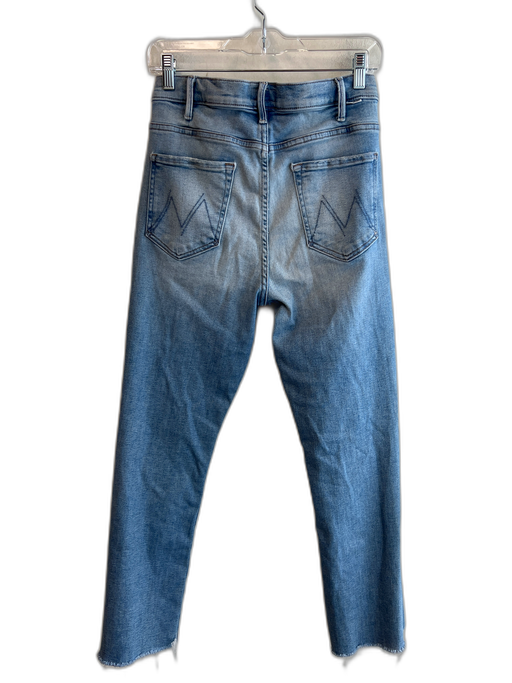 Mother Size 31 Light Denim Cotton Blend 5 Pocket Zip Fly Straight Leg Jeans Light Denim / 31