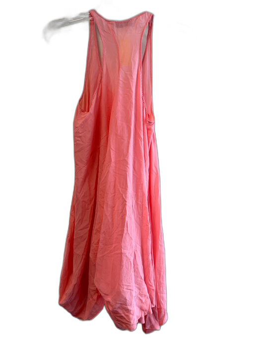 All Saints Spitalfields Size 10 Coral Pink Silk Sleeveless Round Neck Dress Coral Pink / 10