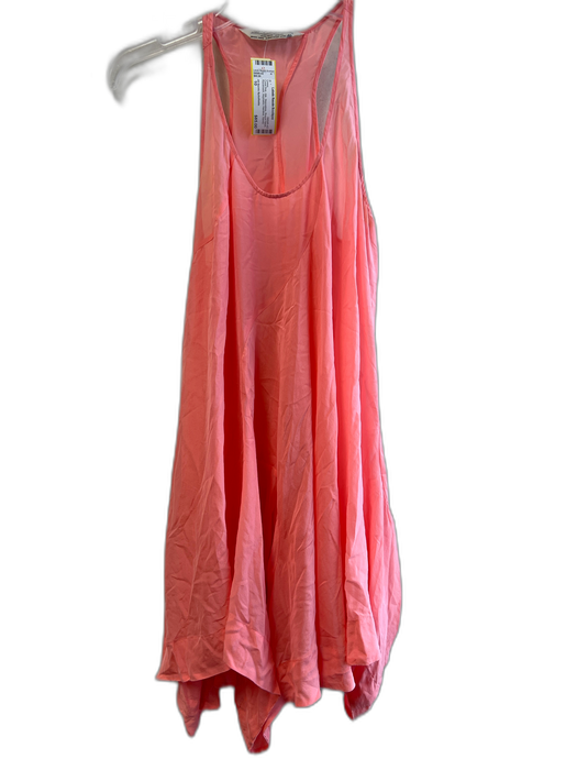 All Saints Spitalfields Size 10 Coral Pink Silk Sleeveless Round Neck Dress Coral Pink / 10