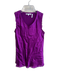 Helmut Lang Size 0 Purple Viscose Sleeveless Raw Edges Round Neck Top Purple / 0