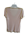 Zadig & Voltaire Size Large Light Peach Modal Gold trim V Neck Short Sleeve Top Light Peach / Large