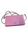 Coach Lavendar Leather Pebbled Silver Hardware Adjustable Strap Card Holder Bag Lavendar / Small
