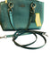 Coach Dark Teal Leather Metallic Double Handle Double Zipper Bag Dark Teal / Medium