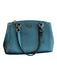 Coach Dark Teal Leather Metallic Double Handle Double Zipper Bag Dark Teal / Medium