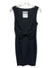 Moschino Couture Size 6 Black Polyester Sleeveless Bow Detail Darted Dress Black / 6