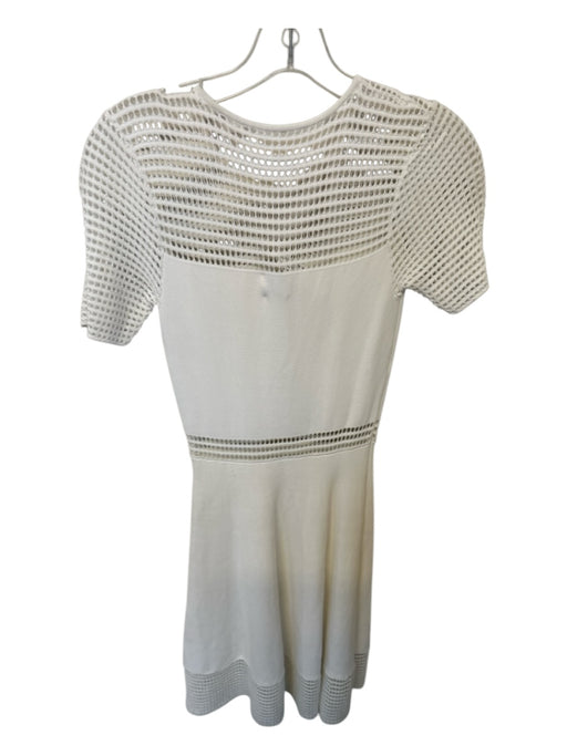Torn By Ronny Kobo Size S White Spandex Blend Short Sleeve Midi Dress White / S